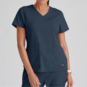 Grey’s Anatomy Navy Blue Scrub Top